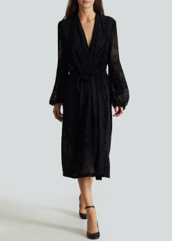 Черное платье Salvatore Ferragamo из смесового шелка, фото